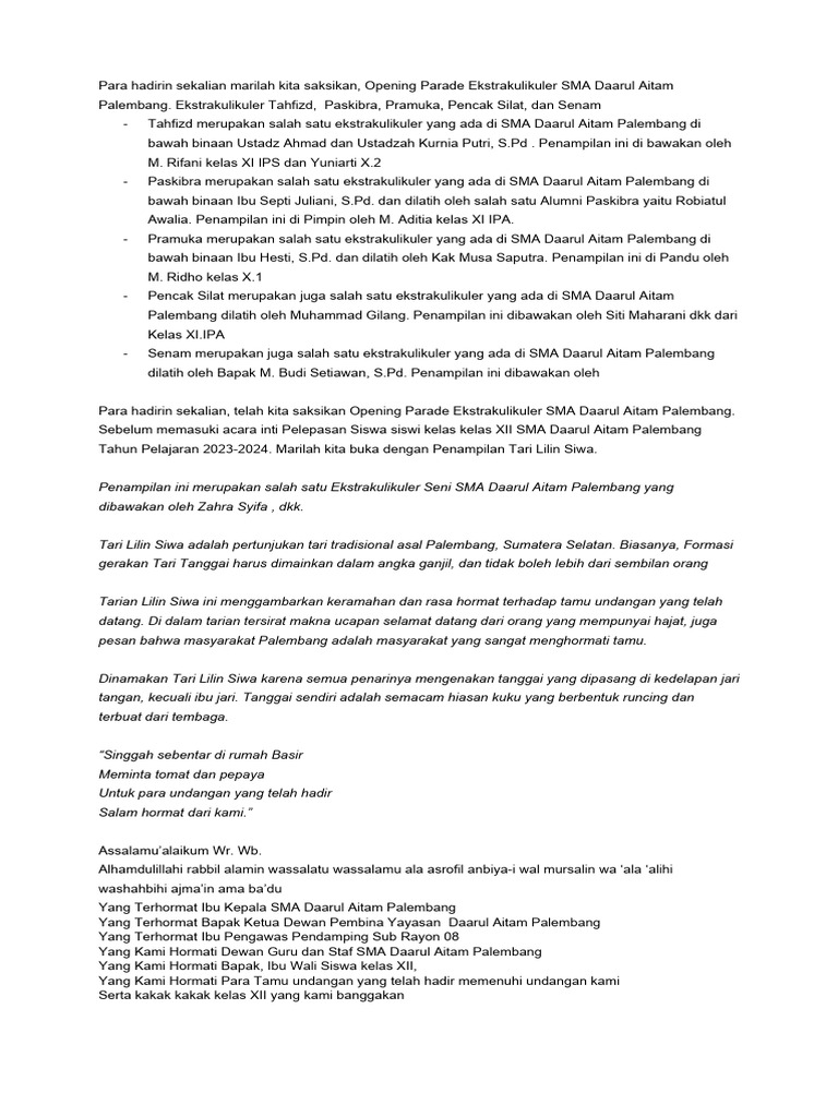 Contoh Teks Mc Perpisahan Pdf