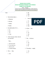 Ujian Bahasa Inggris Kelas 7 GENAP