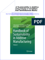 (Download PDF) Handbook of Sustainability in Additive Manufacturing Volume 2 1St Edition Subramanian Senthilkannan Muthu Online Ebook All Chapter PDF