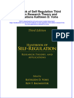 (Download PDF) Handbook of Self Regulation Third Edition Research Theory and Applications Kathleen D Vohs Online Ebook All Chapter PDF