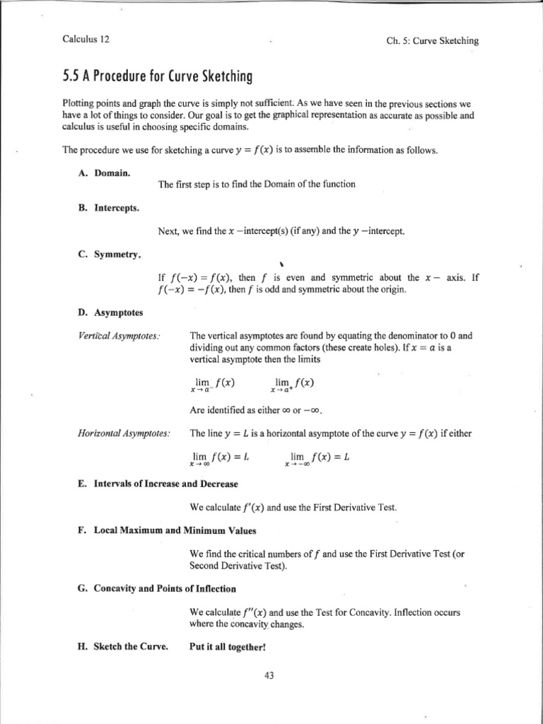 Curve Sketching Examples Pdf