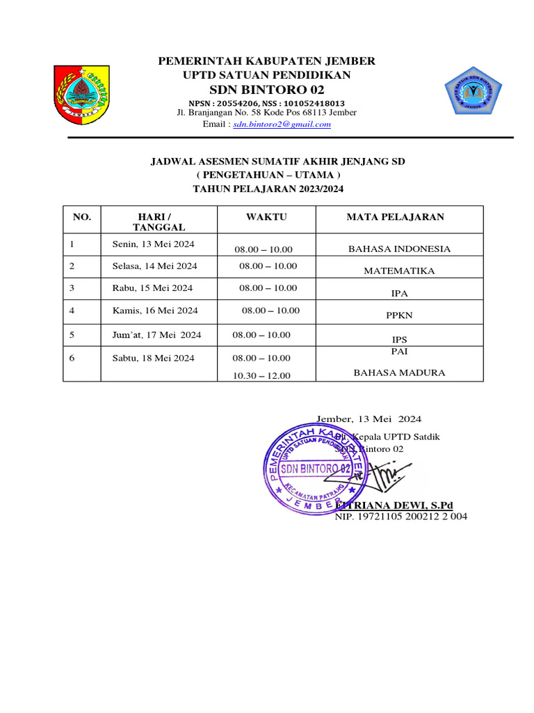 Jadwal Asa 2024 | PDF