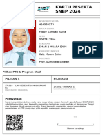 Kartu Peserta SNBP 2024: 424363179 Febby Zahwah Aulya 0067417954 Sman 2 Muara Enim Kab. Muara Enim Prov. Sumatera Selatan