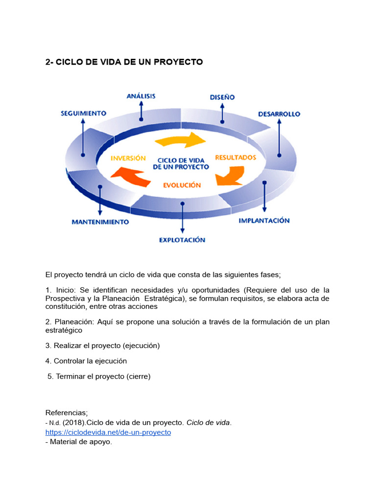Ciclo de Vida de un Proyecto | PDF