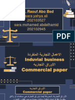 Commercial Law Presentation Sara Yahya Sara Mohamed