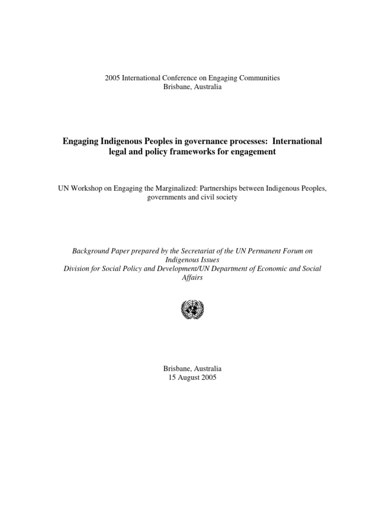 Engaging Indigenous Peoples in Governance | PDF | Governance | United ...