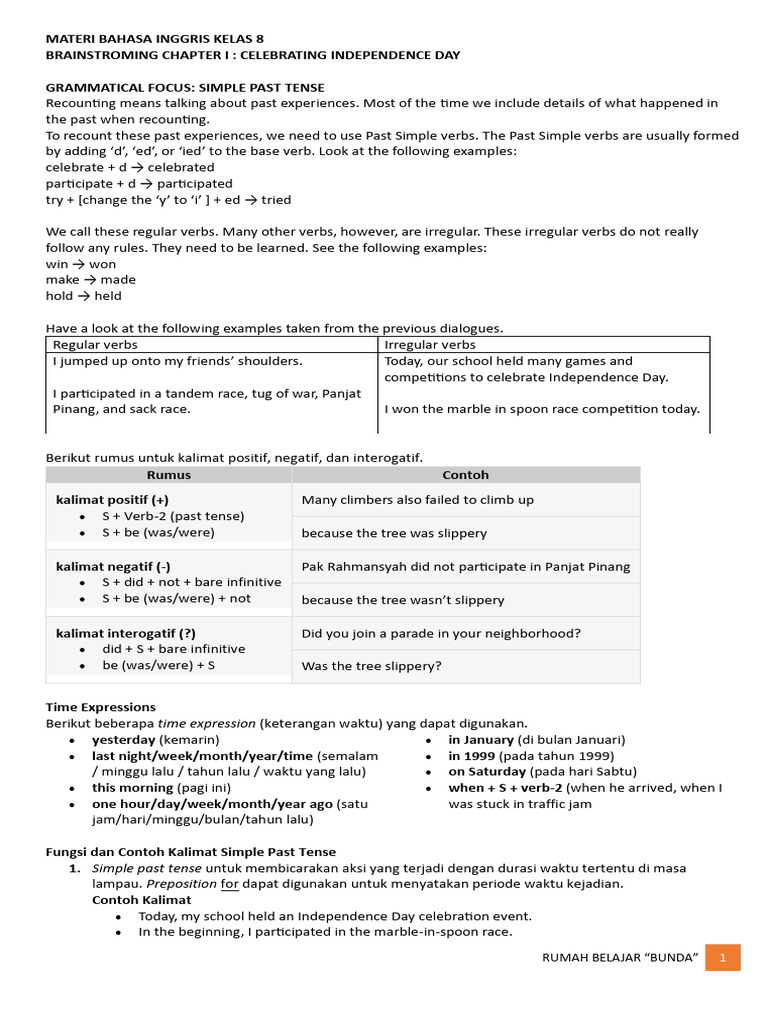 Materi Bahasa Inggris Kelas 8 Kumer Pertemuan 1 Pdf Semantic Units