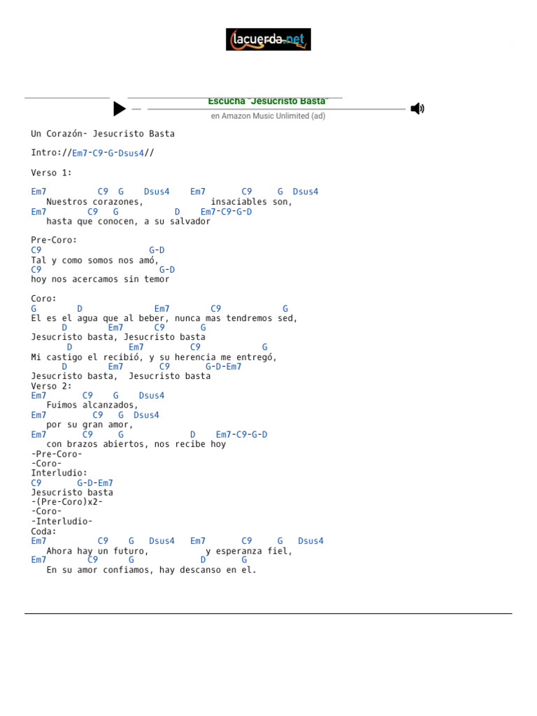 Jesucristo Basta Acordes Pdf