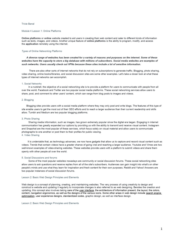 Module 4 Lesson 1 2 3 Pdf Menu Computing Web Design