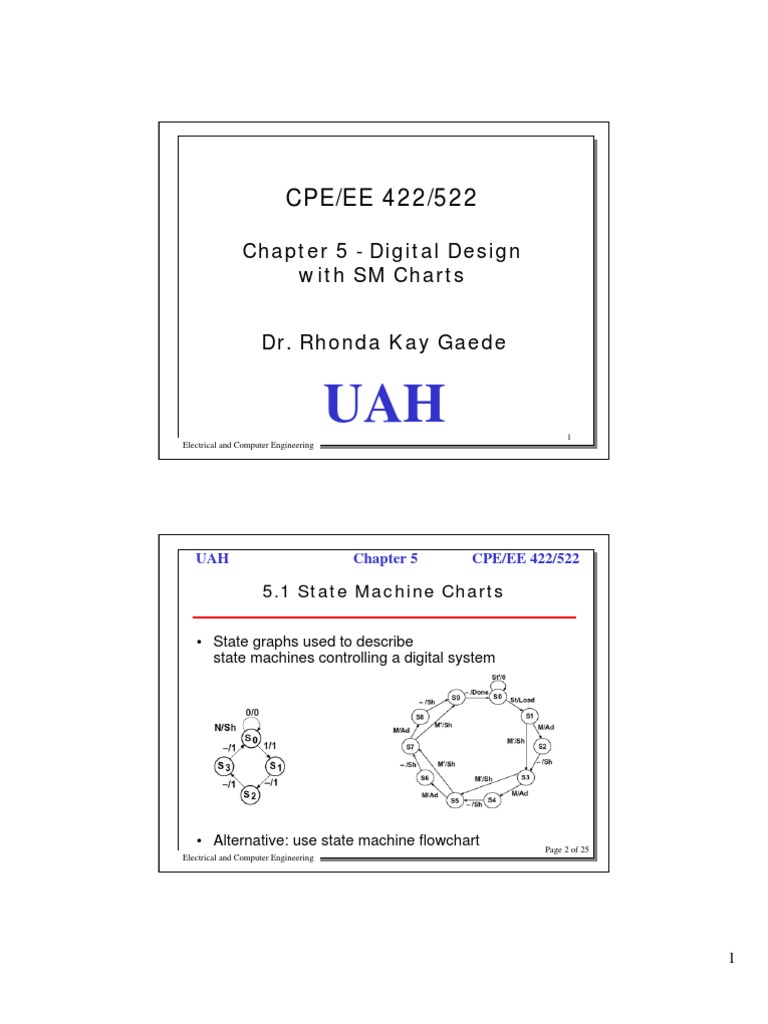 Digital Design with State Machine Charts | PDF | Signal (Electrical ...