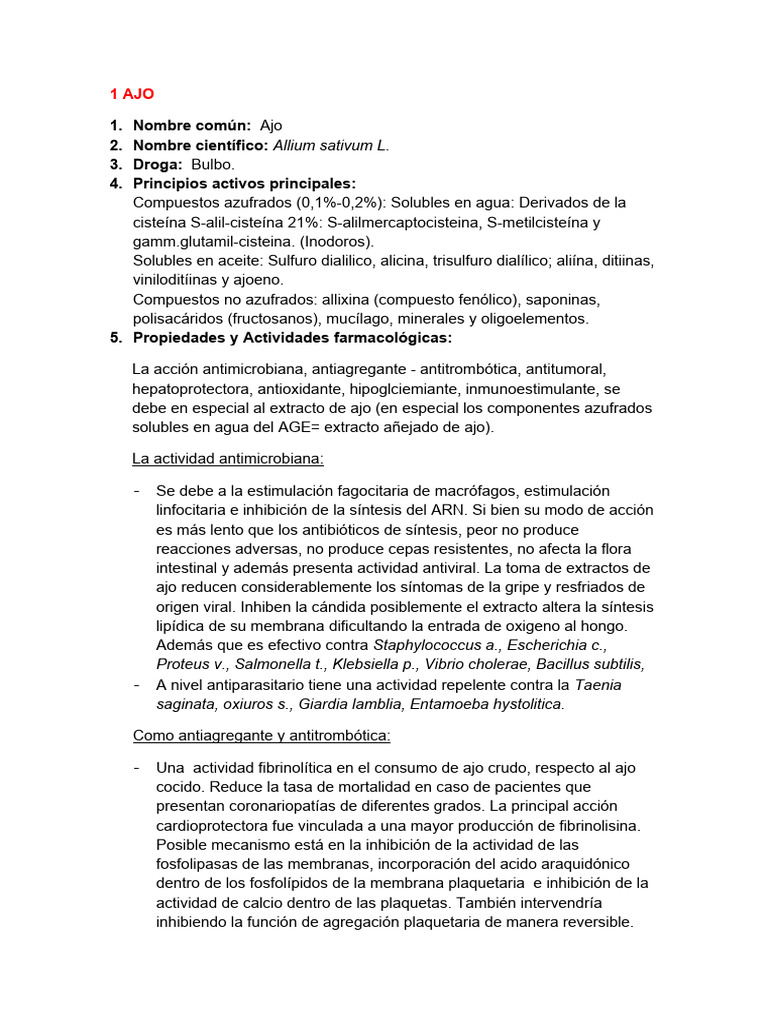 Efectos secundarios de alcachofa inyectable | PDF | Alcachofa | Clavo