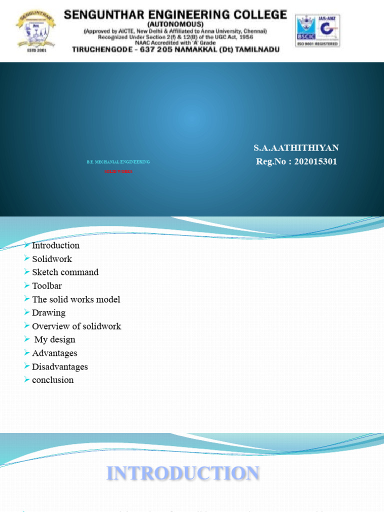 SolidWorks Overview and Applications | PDF | Computer Aided Design | 3 ...