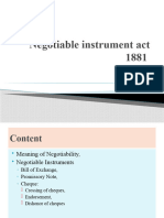 Negotiable Instrument Act 1881