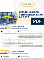 5C. Lesson Learned Perencanaan SPAM 2023-1