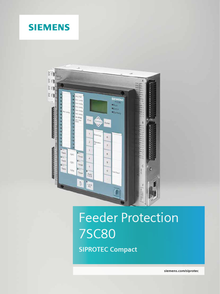 SIPROTEC 7SC80 Feeder Protection Overview | PDF | Transformer ...