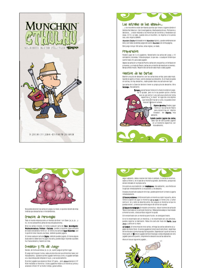 Manual de Juego de Cartas Munchkin | PDF | Secta
