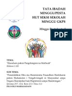 Tata Ibadah Pesta Seksi Sekolah Minggu GKPS 2024 (Bahasa Simalungun)