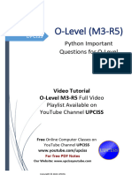 All Important Questions in Python For o Level Exam