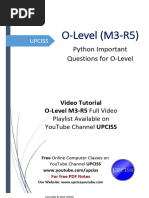 All Important Questions in Python for o Level Exam