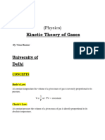 Behaviour of Perfect Gas and Kinetic Theory of Gases
