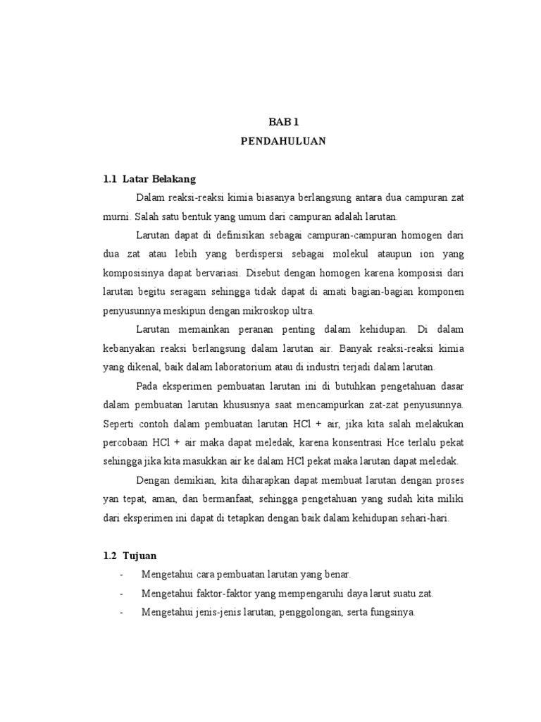 Laporan 2 Pembuatan Larutan