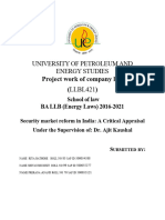 Project Work of Company Law