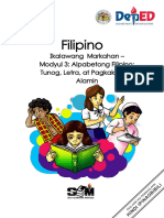 Fil1 - Q2 - Mod3 - Alpabetong Filipino Tunog, Letra, at Pagkakasulat
