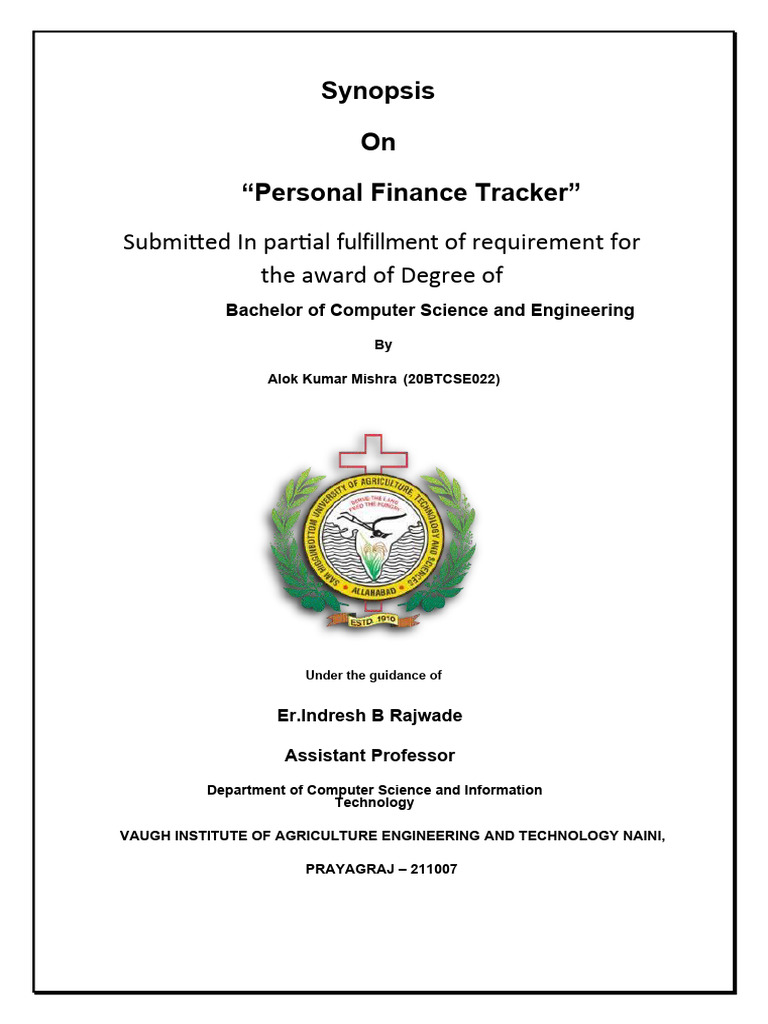 Synopsis - Alok - Btech Cse | PDF | Software Development Process ...