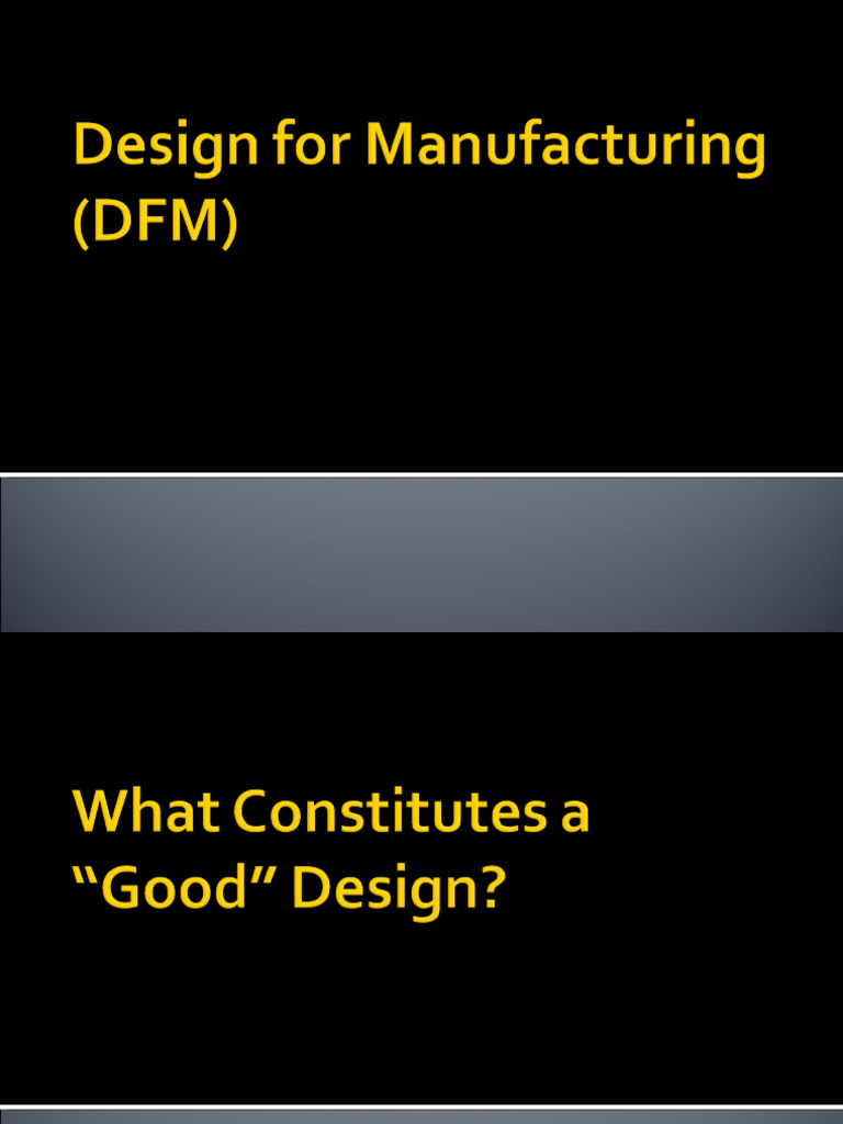 Dfm design for manufacturing pdf cost production and manufacturing