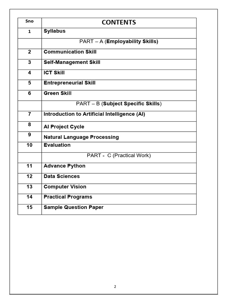 Class 10 AI Curriculum Overview | PDF | Operating System | Communication