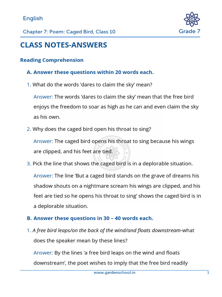 AK CN Grade+7 English Chapter+7 Class+10 | PDF | Language Arts ...