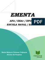 Ementa - AFA - EEAr - EFOMM - Escola Naval - EsPCEx