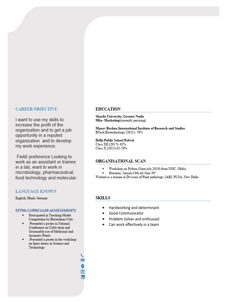 Simran Sehrawat: Career Aspirations in Science | PDF
