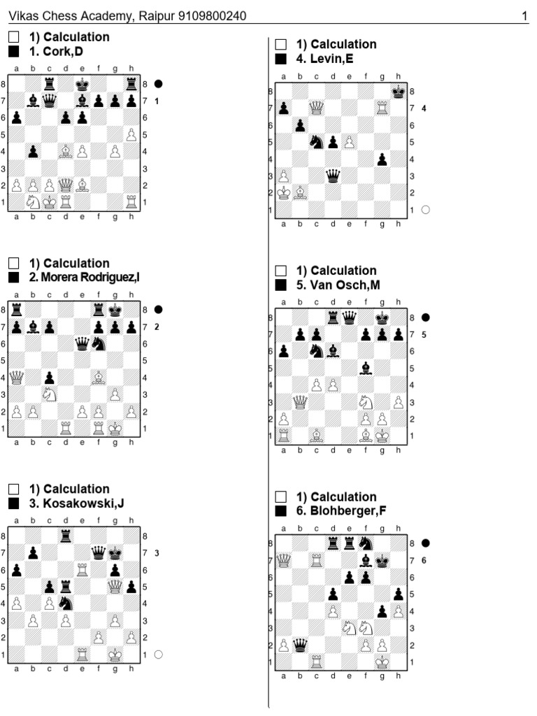 Chess Calculations and Strategies | PDF | Teaching Methods & Materials ...