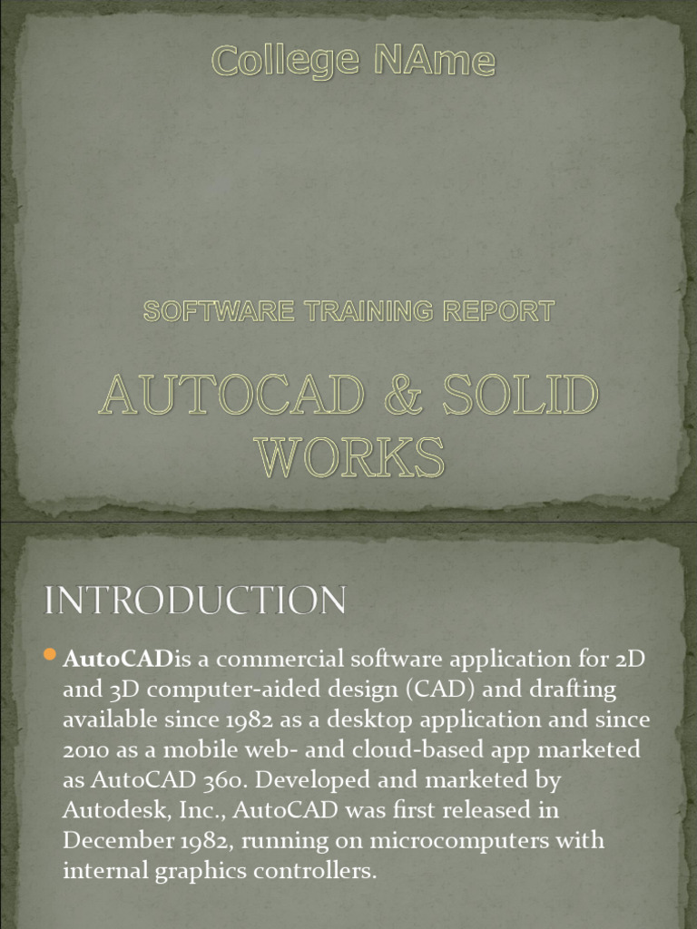AutoCAD and SolidWorks 3D Modeling Guide | PDF | Auto Cad | Computing
