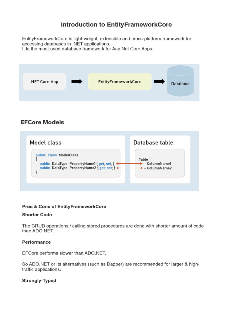 Recap Frameworkcore | PDF | Databases | Sql