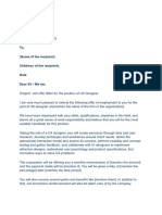 Ux Designer Job Offer Letter Template - 1