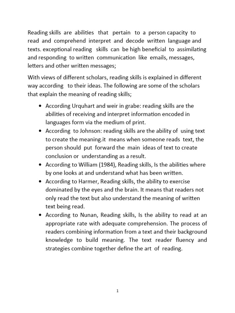 Enhancing Reading Skills Techniques | PDF | Reading Comprehension ...