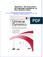 (Download PDF) Universe Dynamics The Least Action Principle and Lagranges Equations 1St Edition Jacques Vanier Online Ebook All Chapter PDF