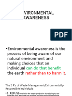 ENVIRONMENTAL AWARENESs