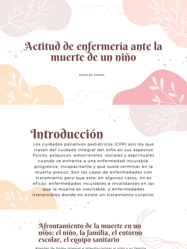 actitud de enfermeria ante la muerte de un niño | PDF | Ansiedad | Las ...