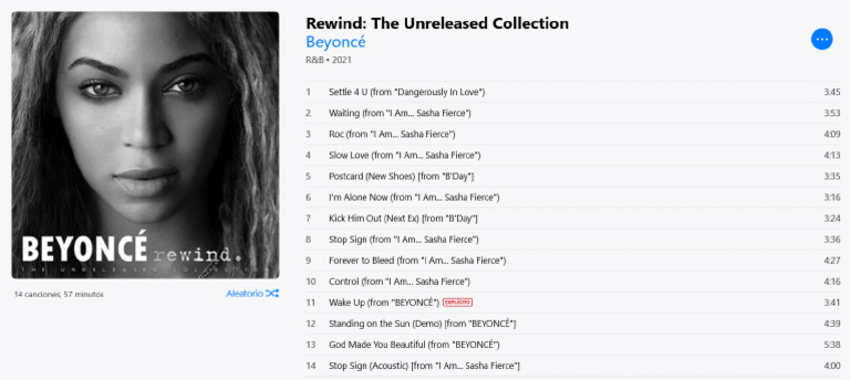 Beyoncé - The Unreleased Collection Tracklist | PDF