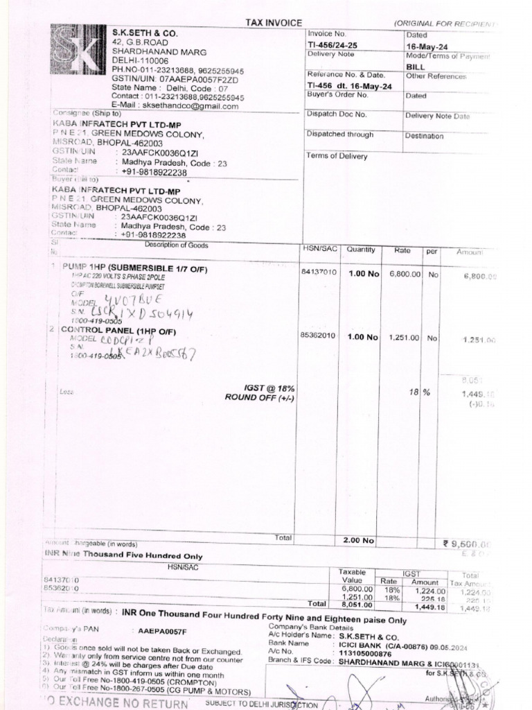 Bill 1-1 | PDF