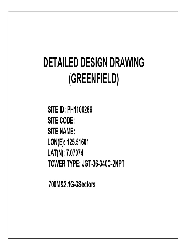 Greenfield Telecom Site Design PH1100286 | PDF | High Voltage ...