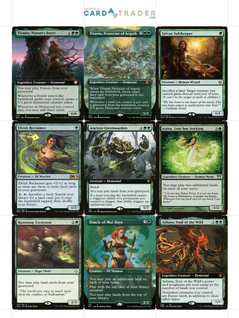 Top Green Cards for Ramp Decks | PDF