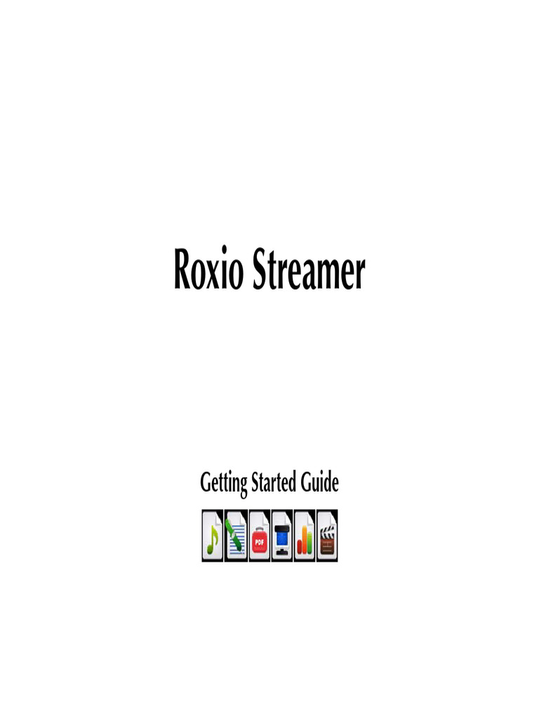 Roxio Streamer Setup Guide | PDF | Computer File | Internet
