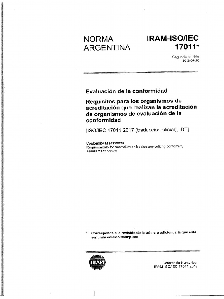 IRAM - ISO IEC 17011 | PDF