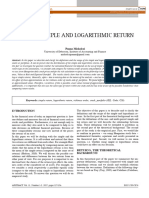 Note On Simple and Logarithmic Return: DOI: 10.19041/APSTRACT/2017/1-2/16 Center-Print Publishing House, Debrecen