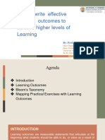 How To Write Effective Learning Outcomes To Achieve Higher Levels of Learning