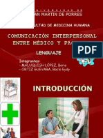 ComunicaciÓn Interpersonal Entre Médico y Paciente